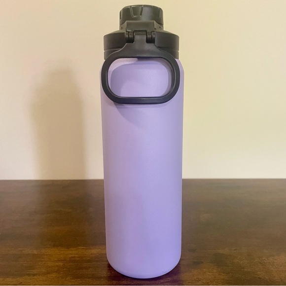 RBX Purple Metal Reusable Water Bottle with Screw Top and Handle - Picture 2 of 6